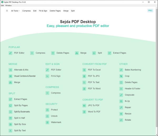 Sejda PDF Desktop Pro(多功能PDF管理软件)