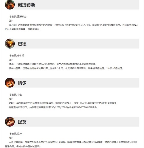 云顶之弈宇航员都有谁 云顶之弈宇航员有哪些英雄