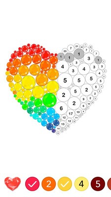 数字钻石花填色书